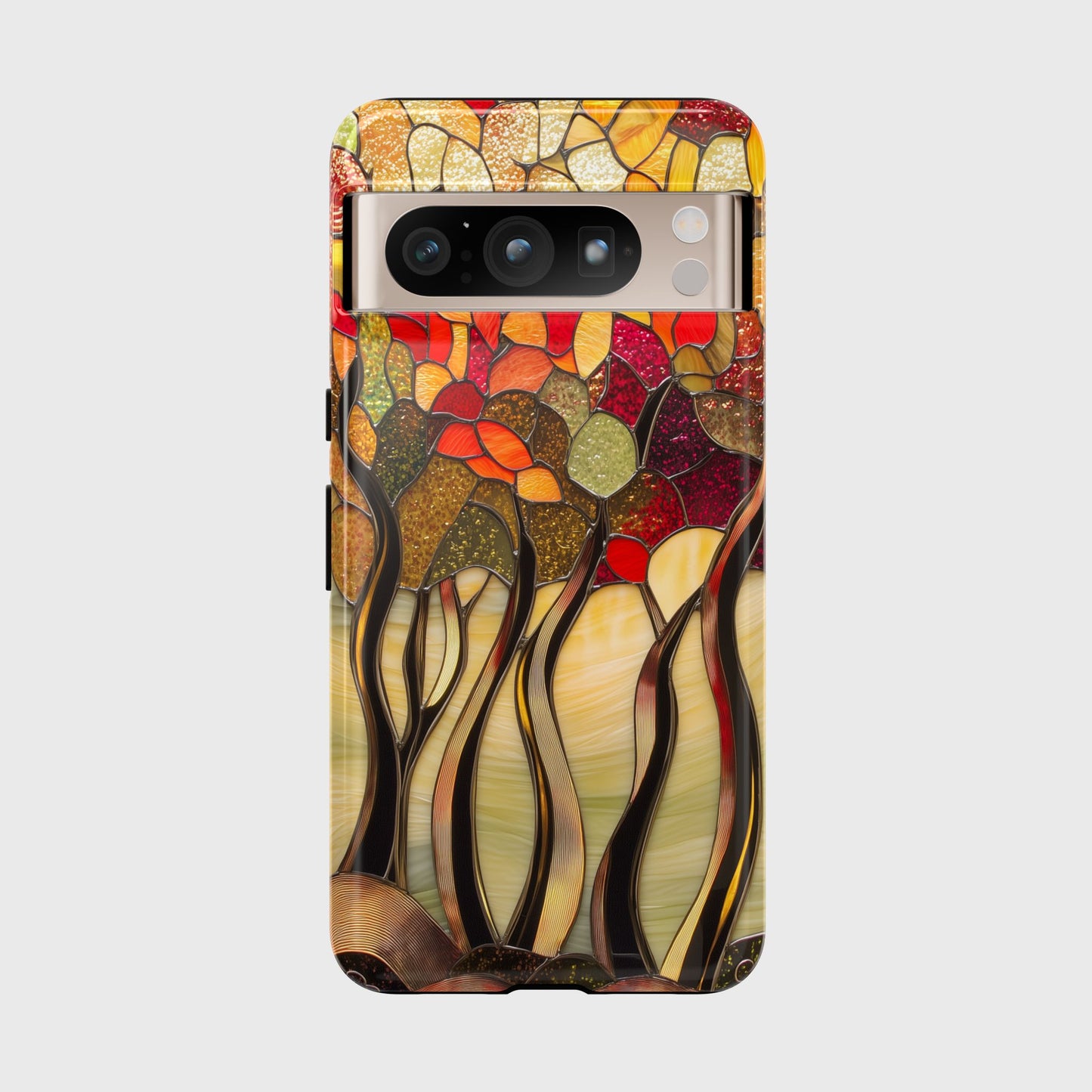 Autumn Forest Stained Glass Design Google Pixel Phone Case