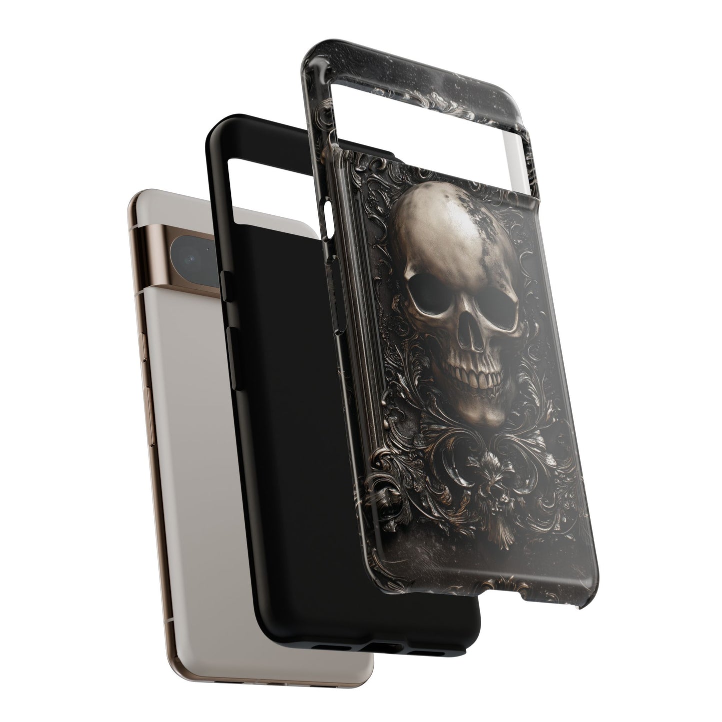 Gothic Skull Metalwork Design Phone Case for Google Pixel
