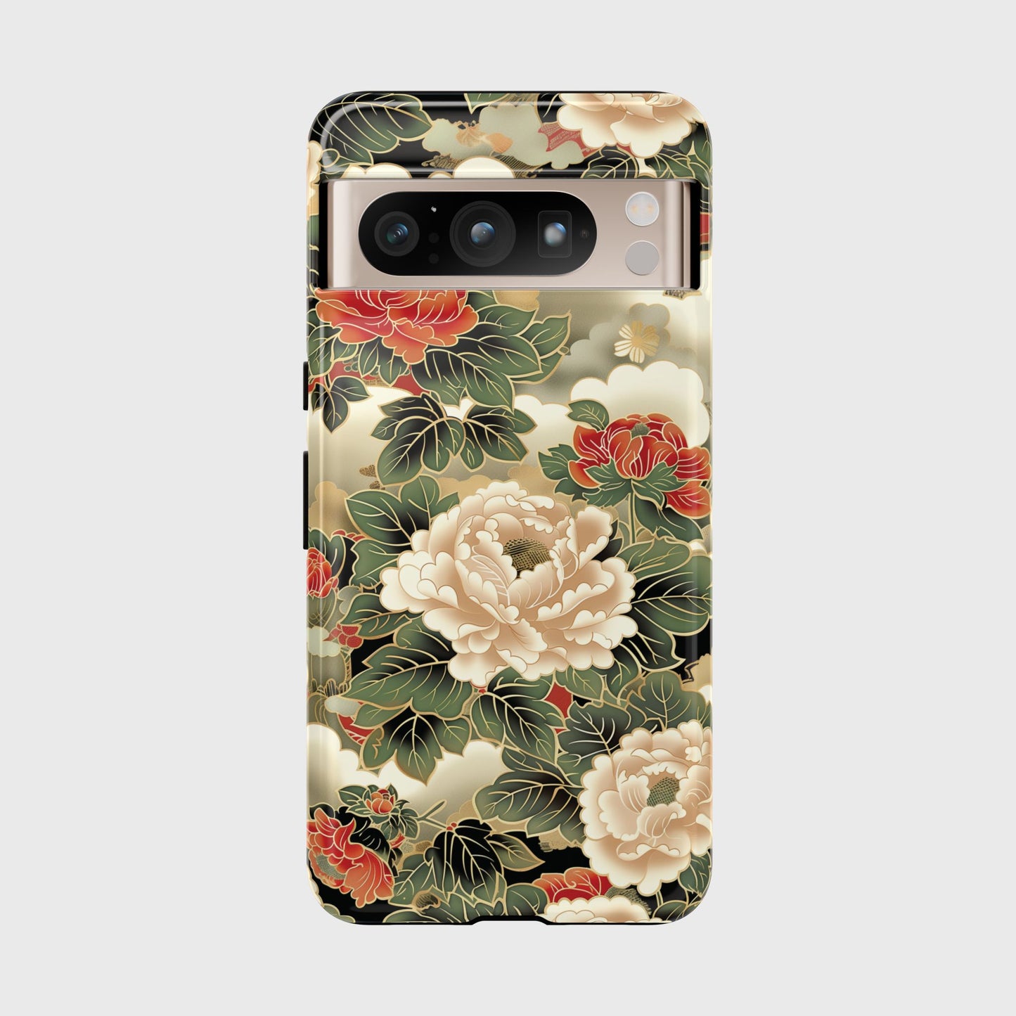 Peonies Japanese Art Floral Design Phone Case for Google Pixel