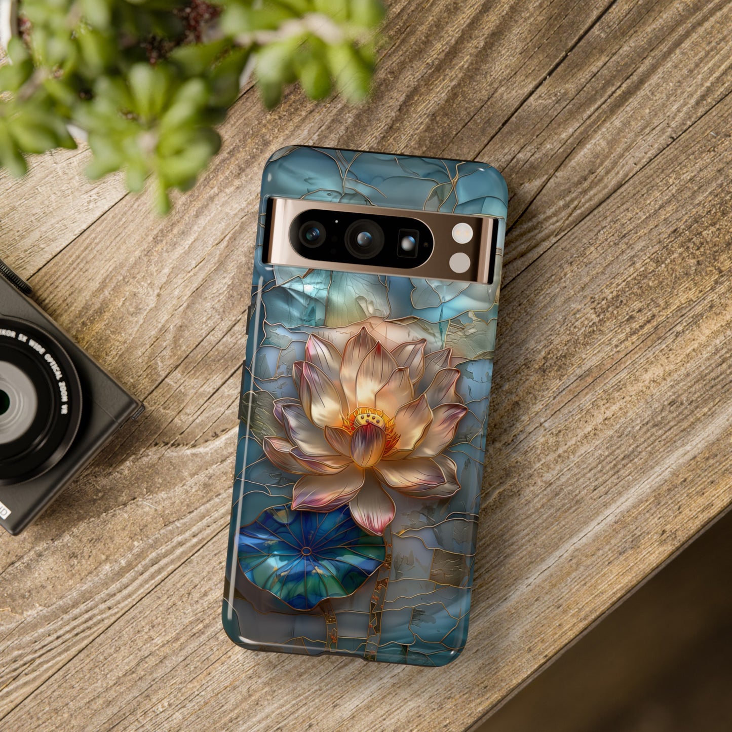 Lotus Flower Stained Glass Design Google Pixel Phone Case