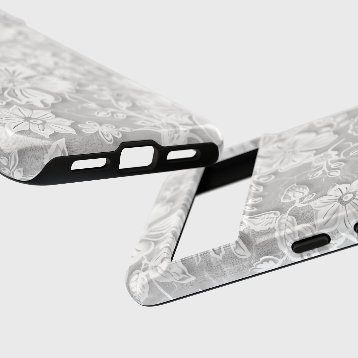 Elegant White Floral Lace Design Phone Case for Google Pixel