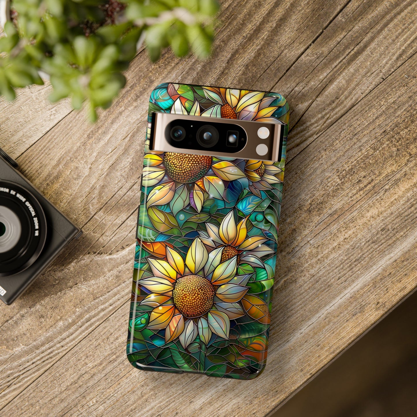 Sunflowers Stained Glass Design Google Pixel Phone Case
