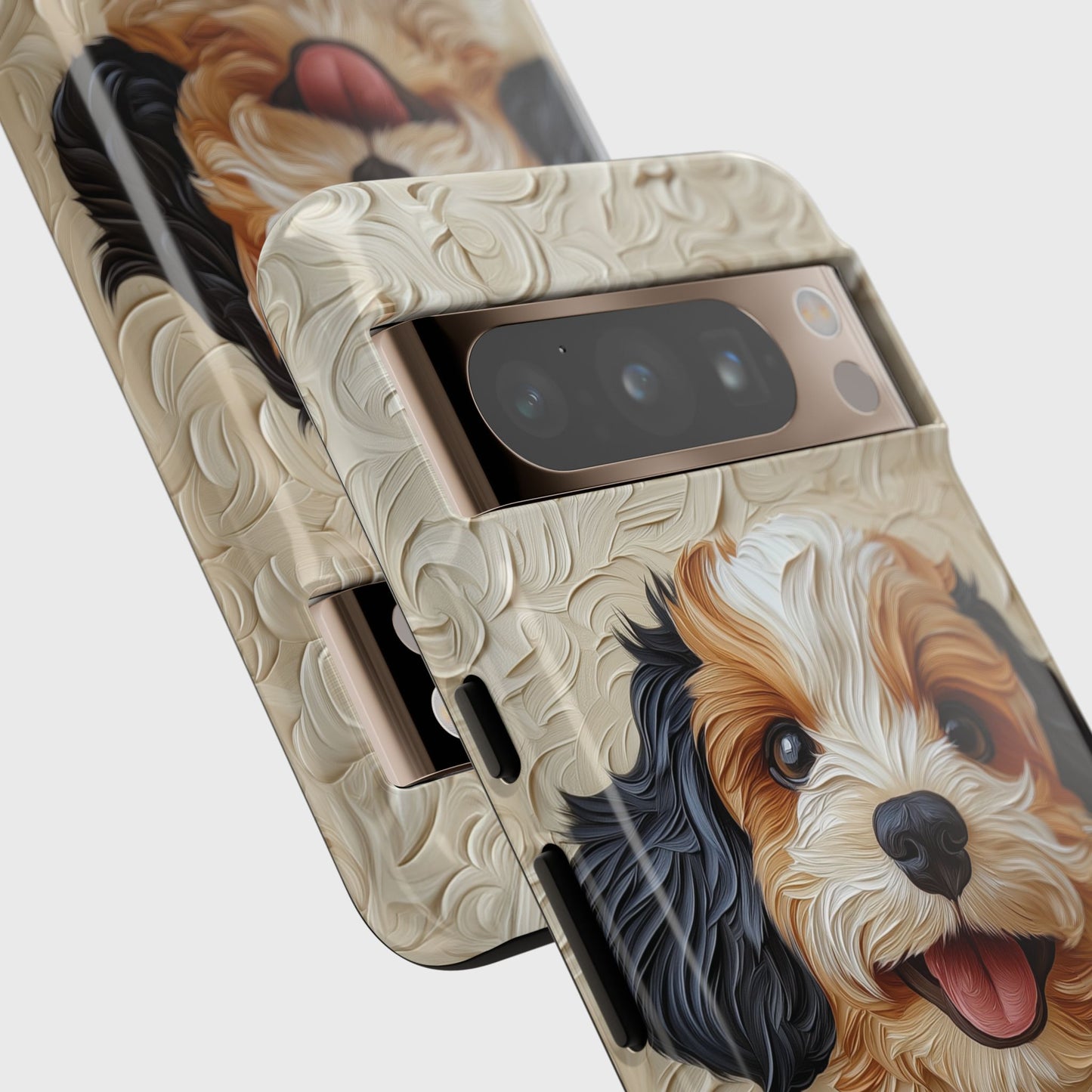 Cute Cavoodle Portrait Art Design Google Pixel Phone Case