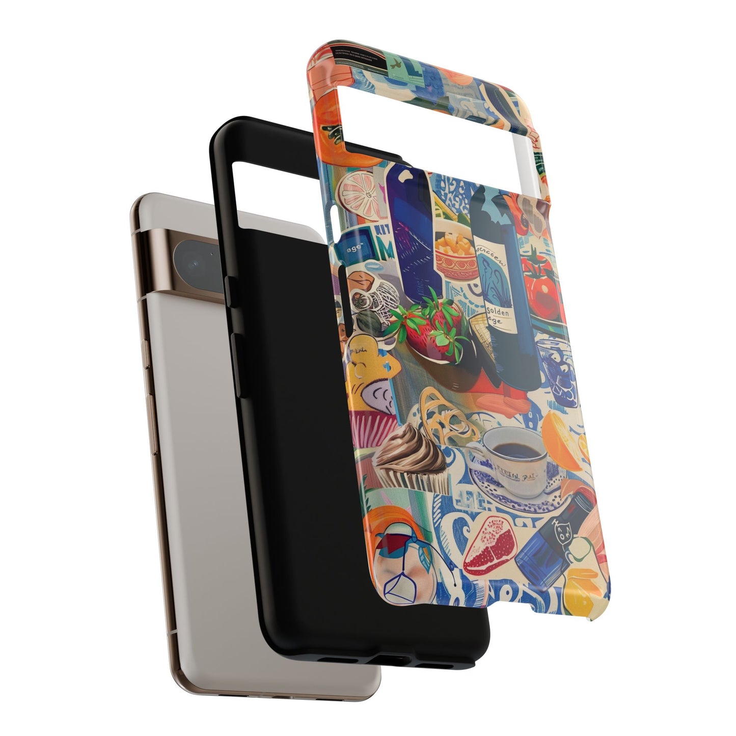 Food Collage Design Phone Case for Google Pixel