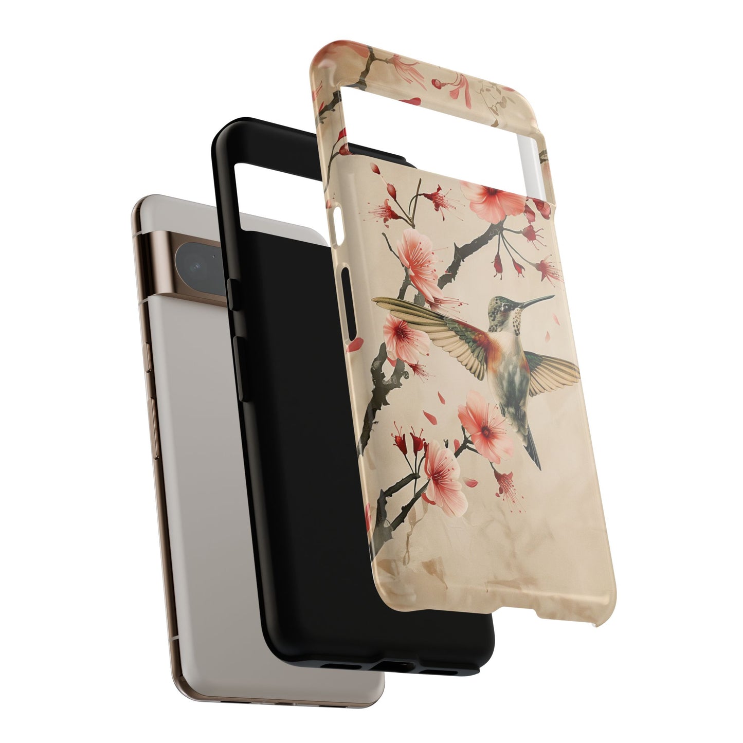 Hummingbird Cherry Blossom Vintage Design Phone Case for Google Pixel