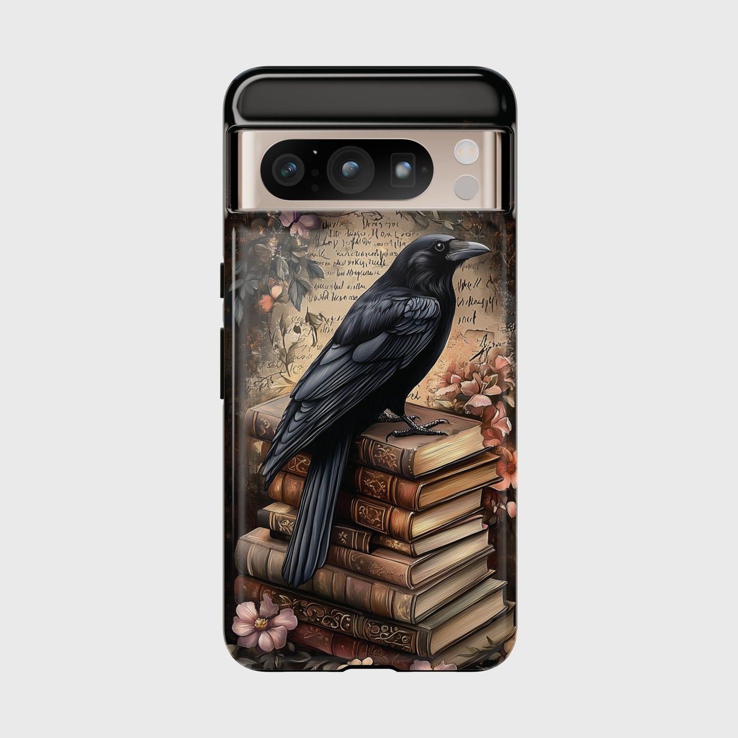 Gothic Book Raven Dark Fantasy Design Google Pixel Phone Case