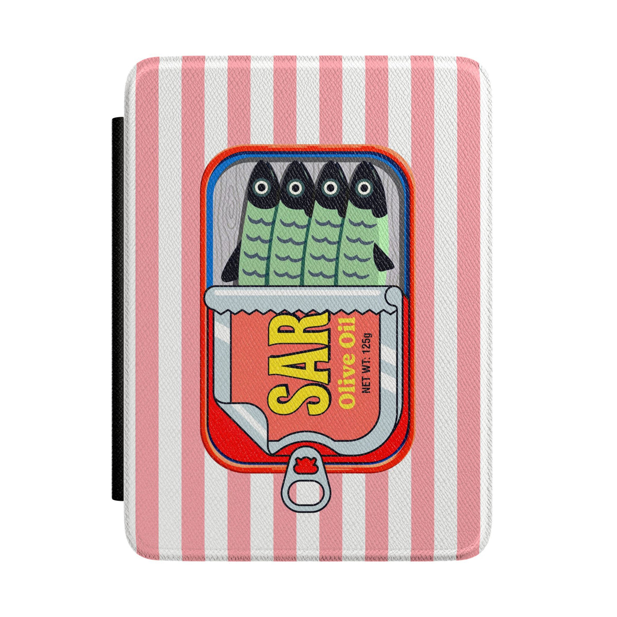 The Vintage Sardine Tin – Pop-Art Striped Kindle Case (Pink)