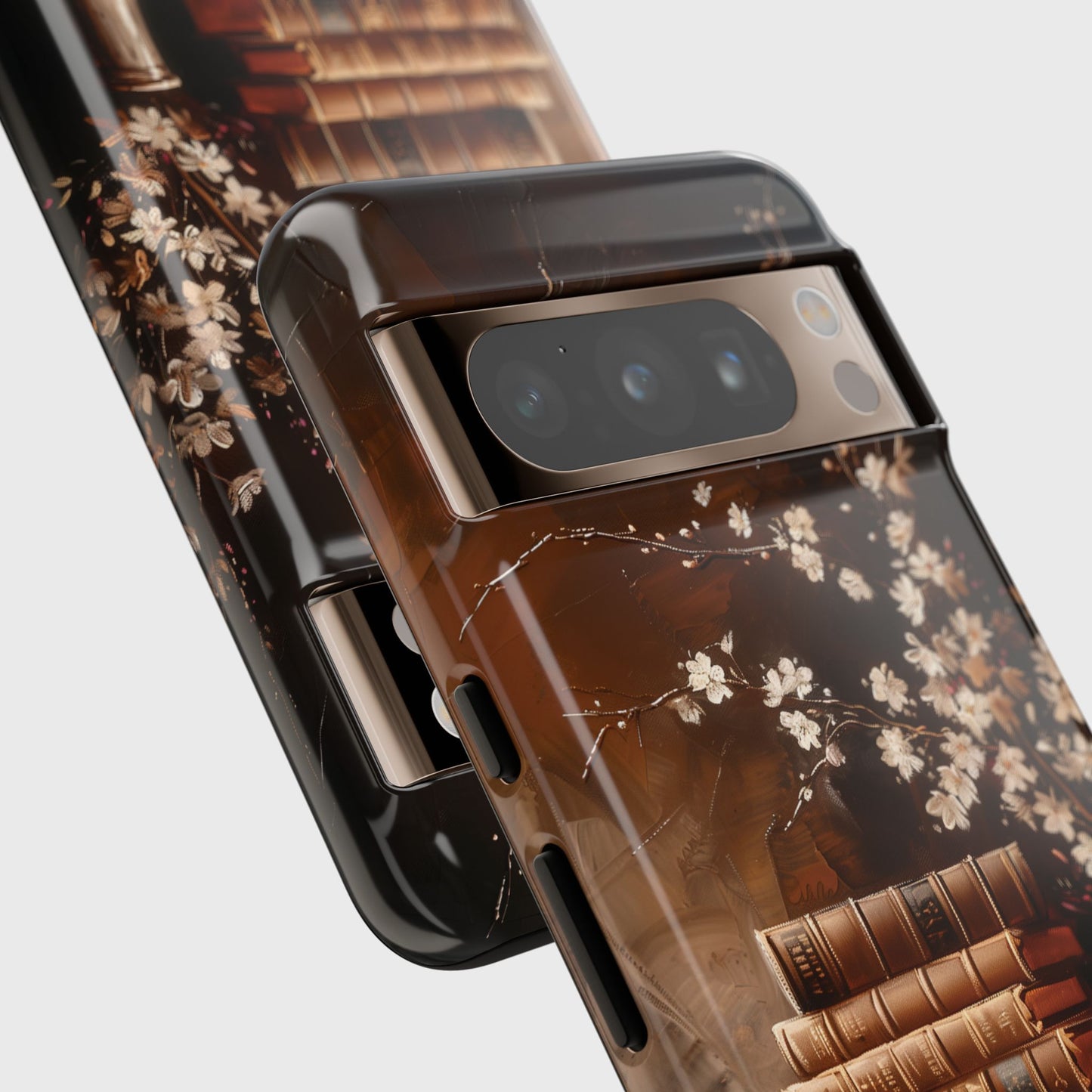 Vintage Books & Flowers Oil Painting Design Phone Case for Google Pixel