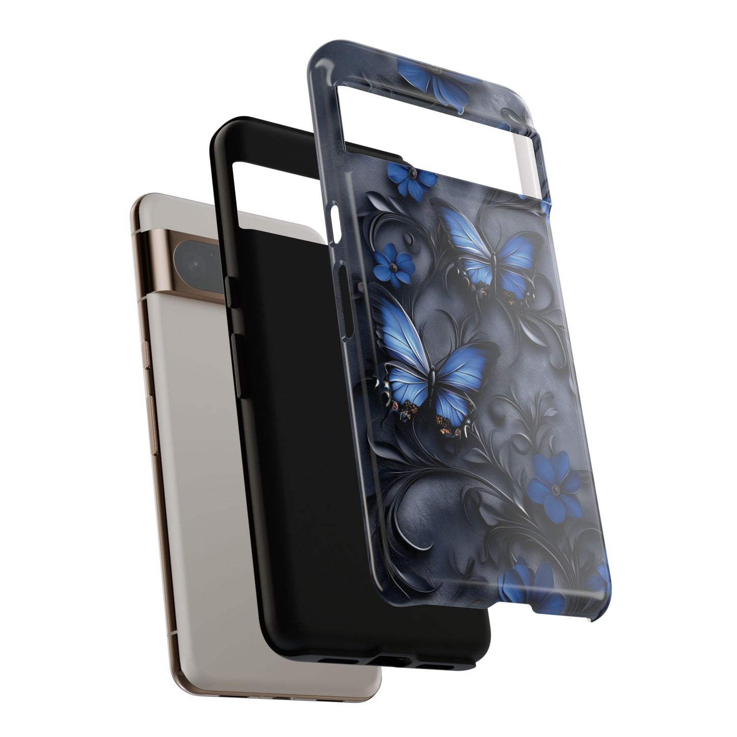 Gothic Floral Butterflies Design Phone Case for Google Pixel