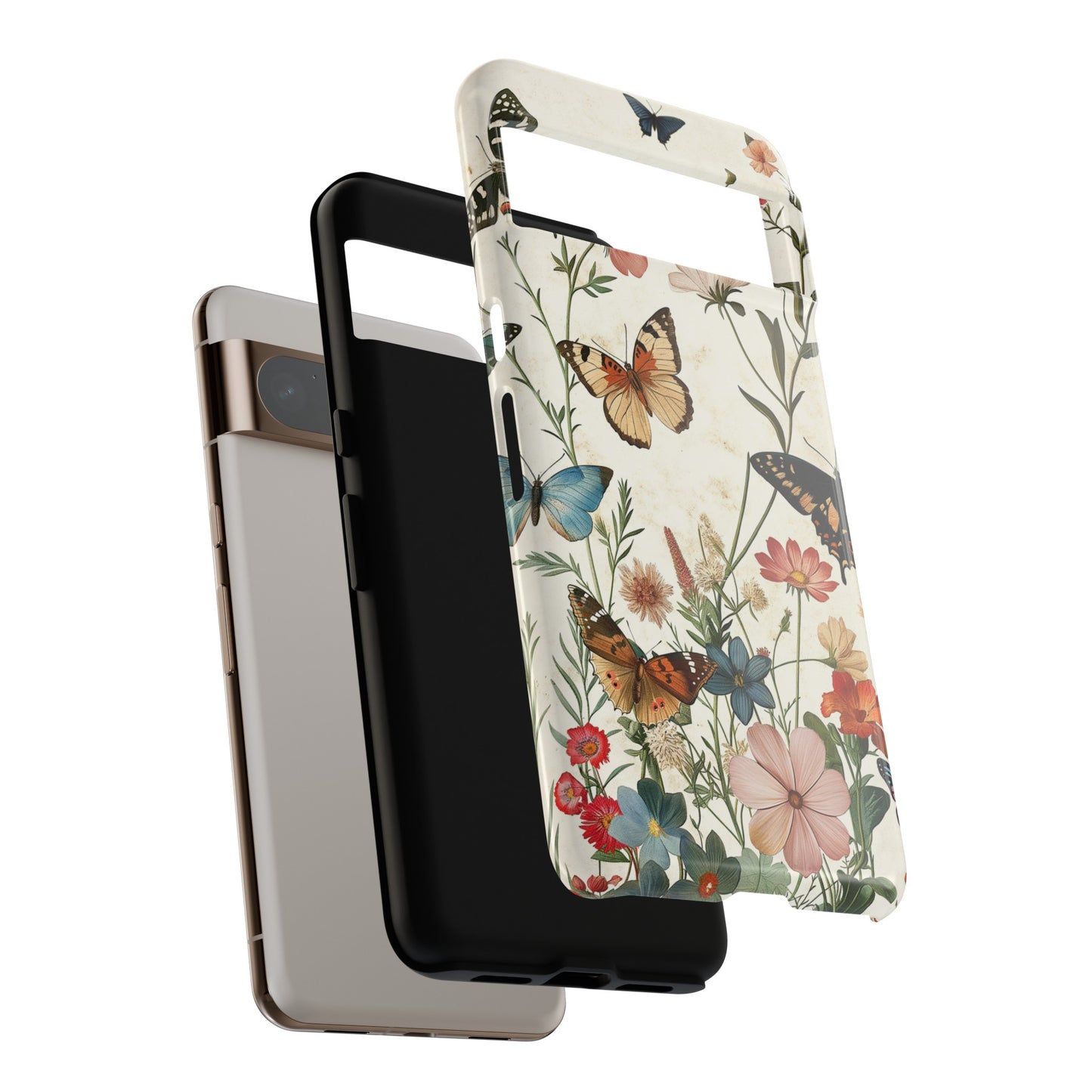 Vintage Botanical Butterflies Design Google Pixel Phone Case