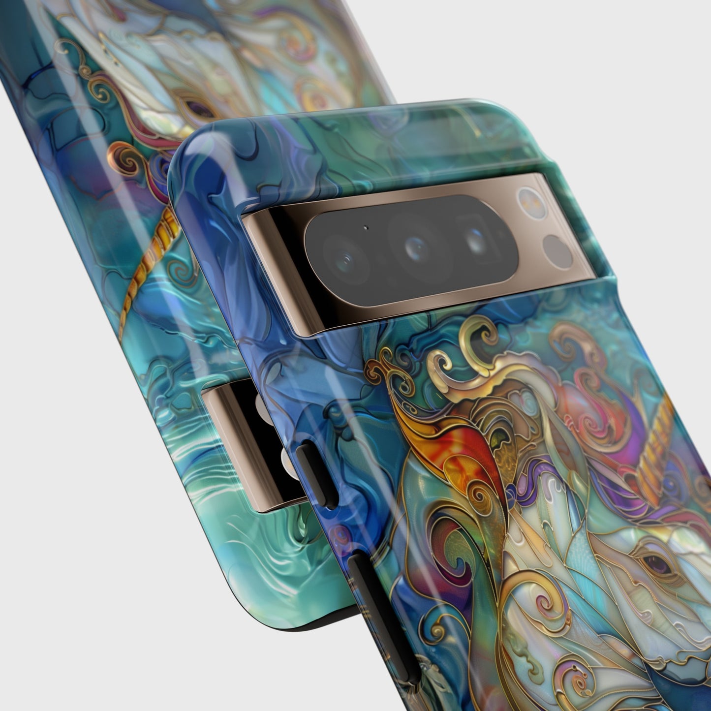 Magical Unicorn Stained Glass Stained Glass Design Google Pixel Phone Case
