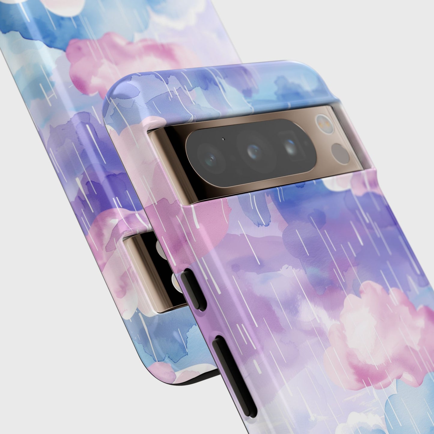 Watercolor Pastel Raining Cloud Design Google Pixel Phone Case
