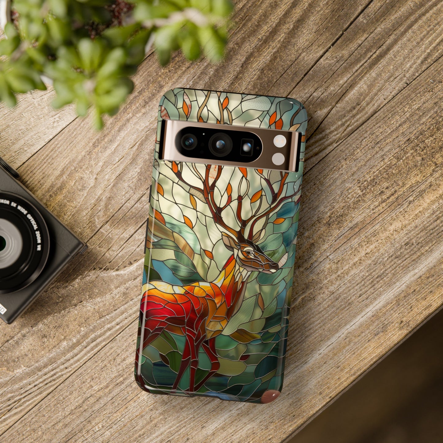 Deer Stained Glass Design Google Pixel Phone Case