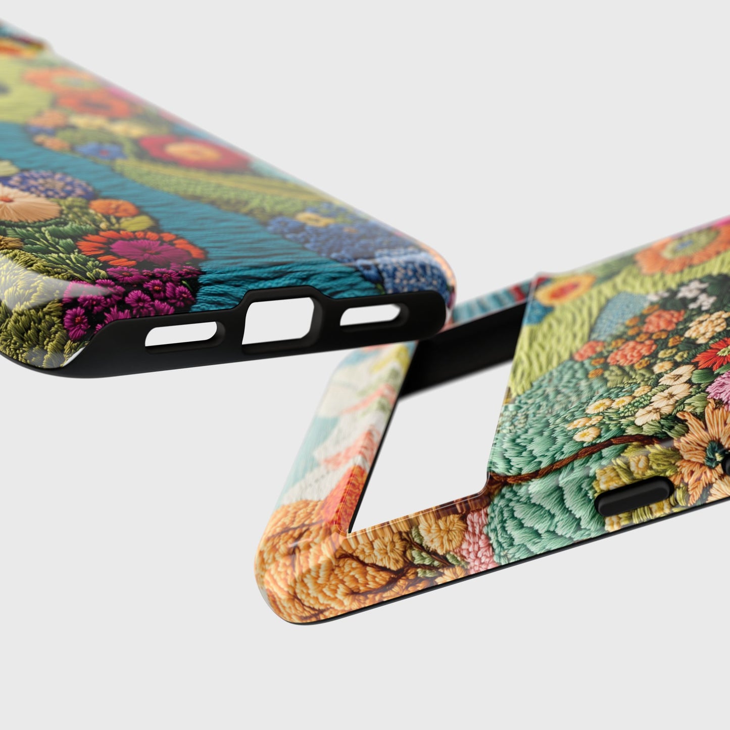 Colourful Garden Embroidery Art Design Phone Case for Google Pixel