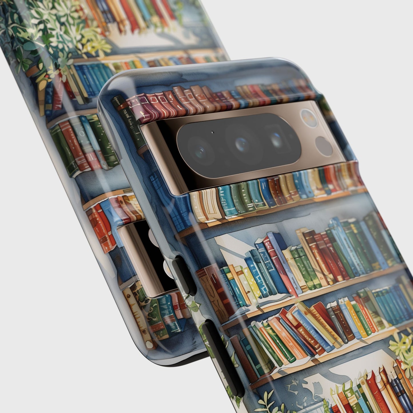Artistic Watercolour Bookshelf Design Google Pixel Phone Case