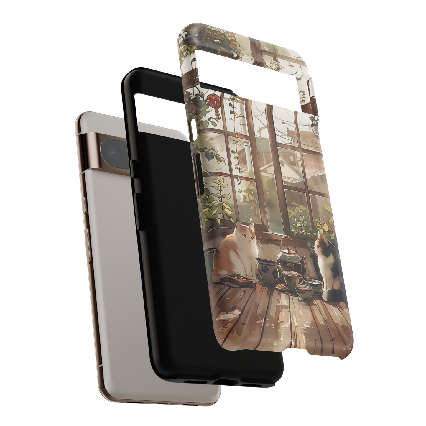 Cute Japanese Anime Cat Design Google Pixel Phone Case