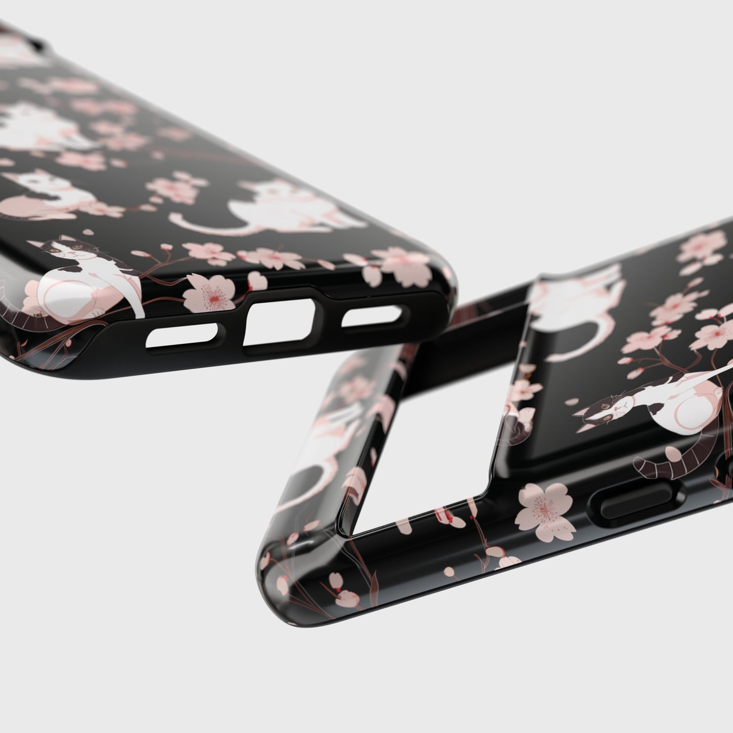 Cats & Cherry Blossom Pattern Design Google Pixel Phone Case
