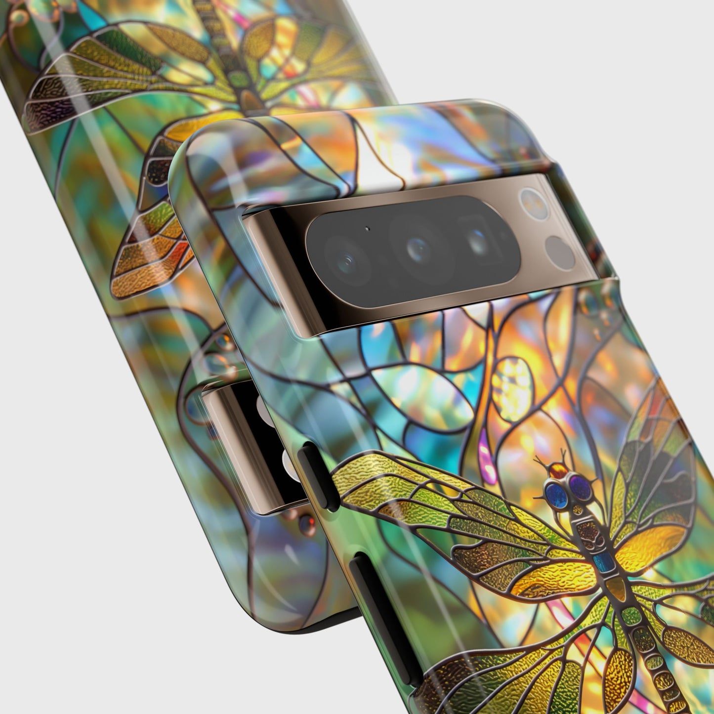 Dragonfly Stained Glass Mosaic Design Google Pixel Phone Case