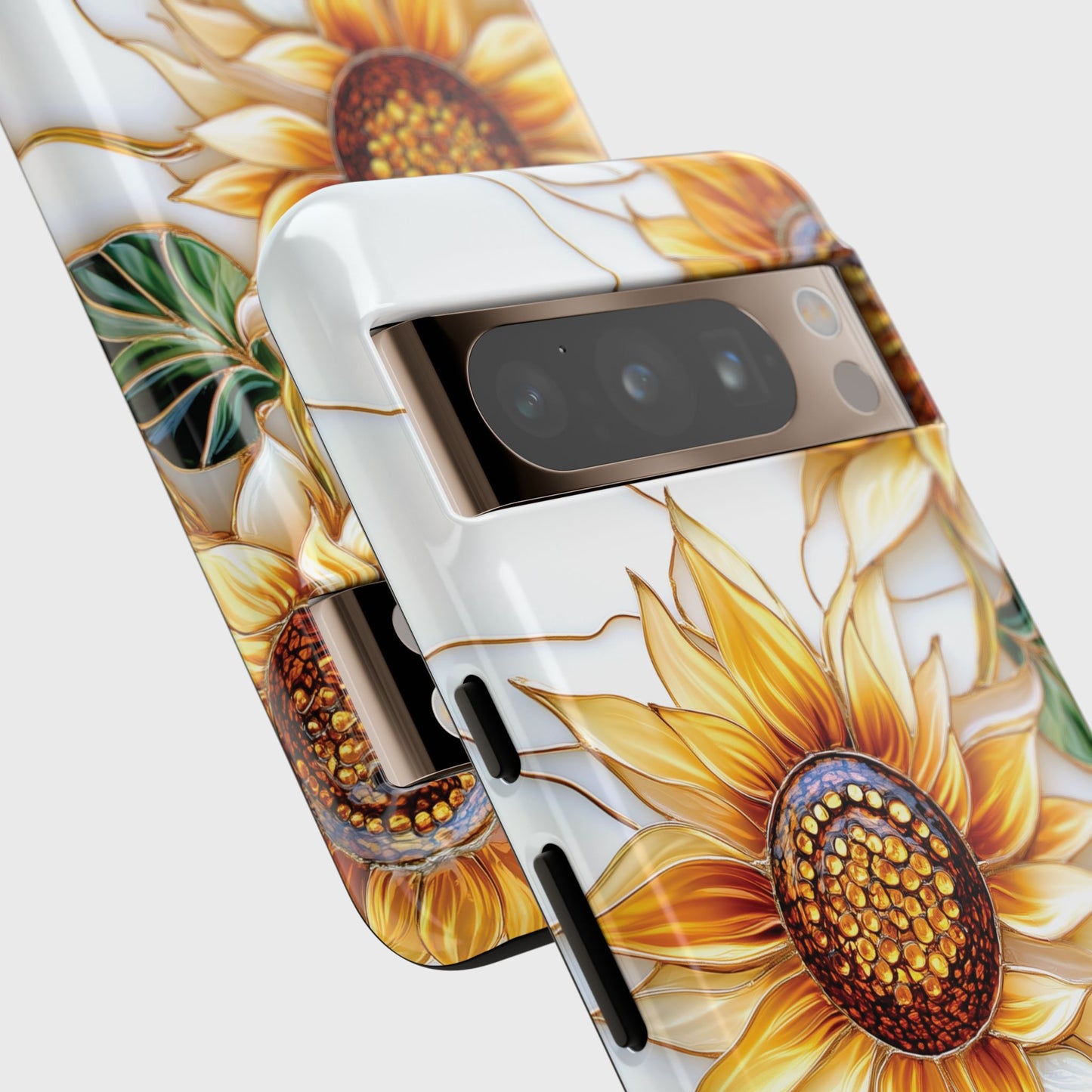 Elegant Sunflowers Stained Glass Design Phone Case for Google Pixel