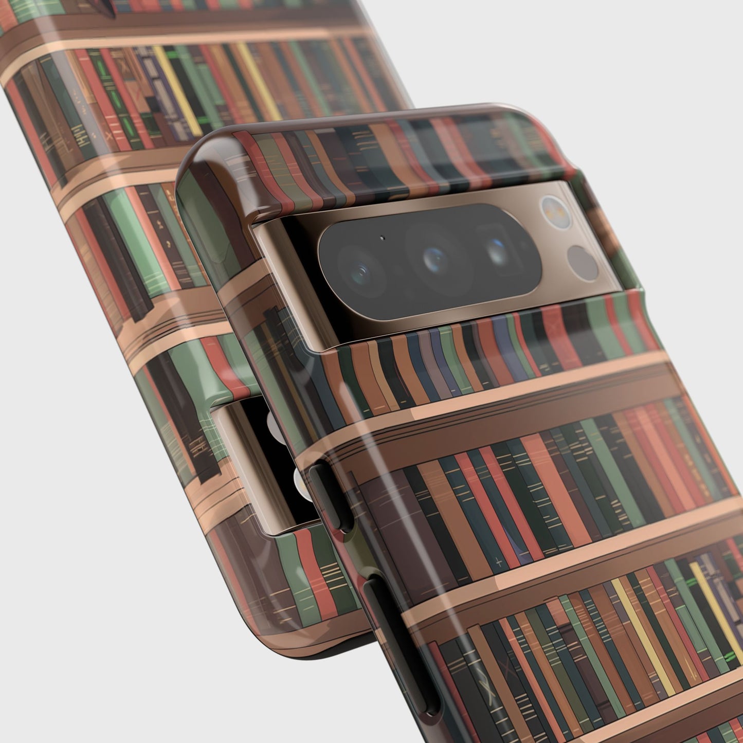 Kawaii Black Cat on Bookshelf Design Google Pixel Phone Case