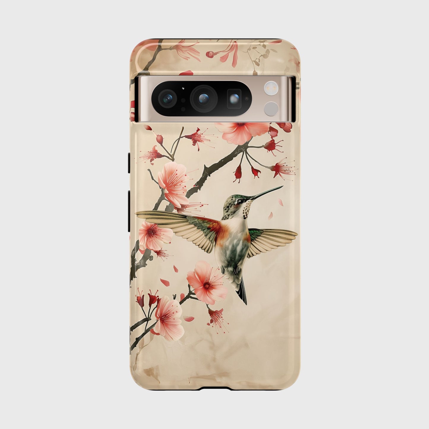 Hummingbird Cherry Blossom Vintage Design Phone Case for Google Pixel