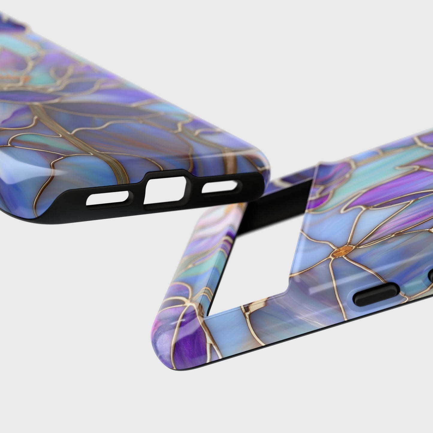 Purple Lotus Stained Glass Design Google Pixel Phone Case