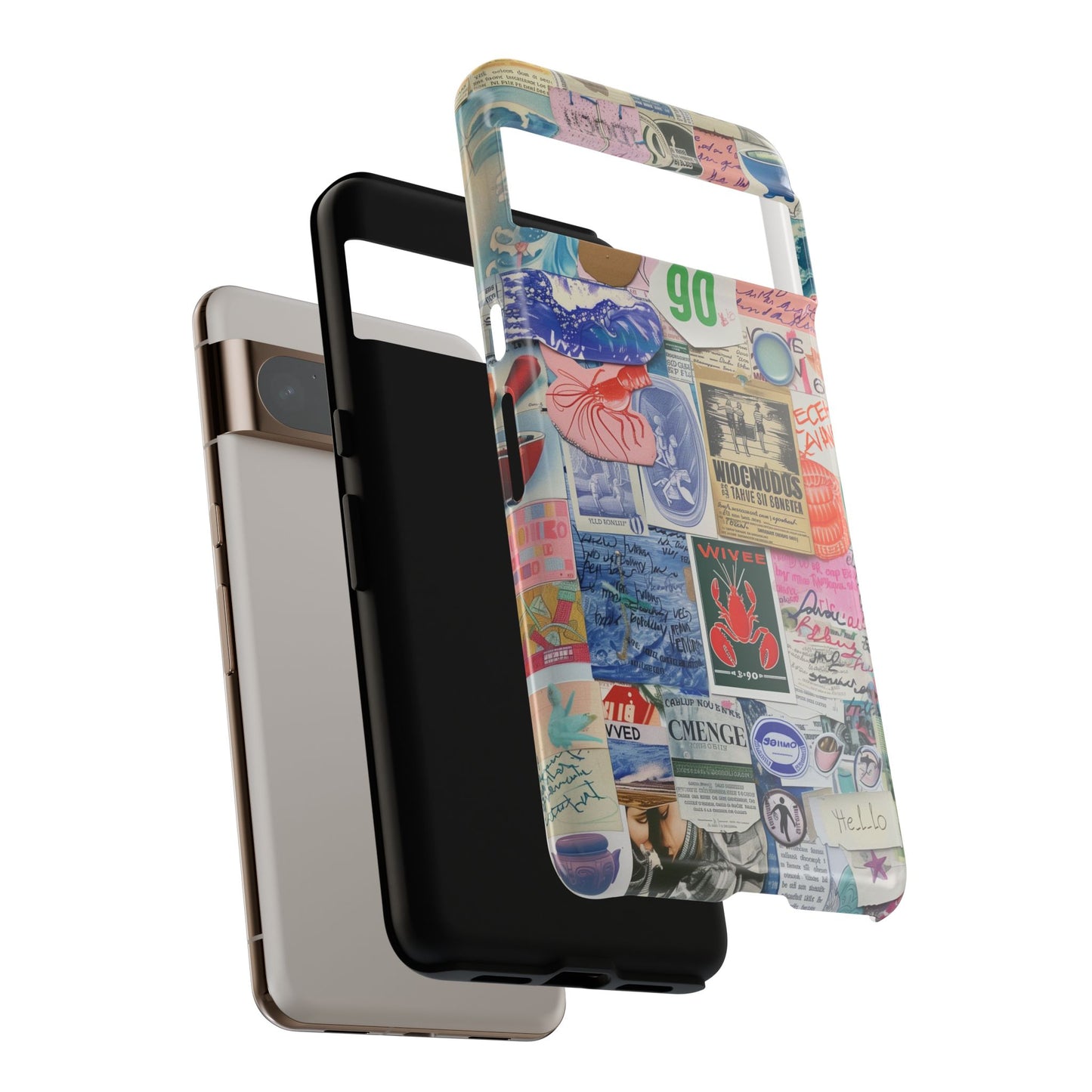 Scrapbook Collage Design Phone Case for Google Pixel