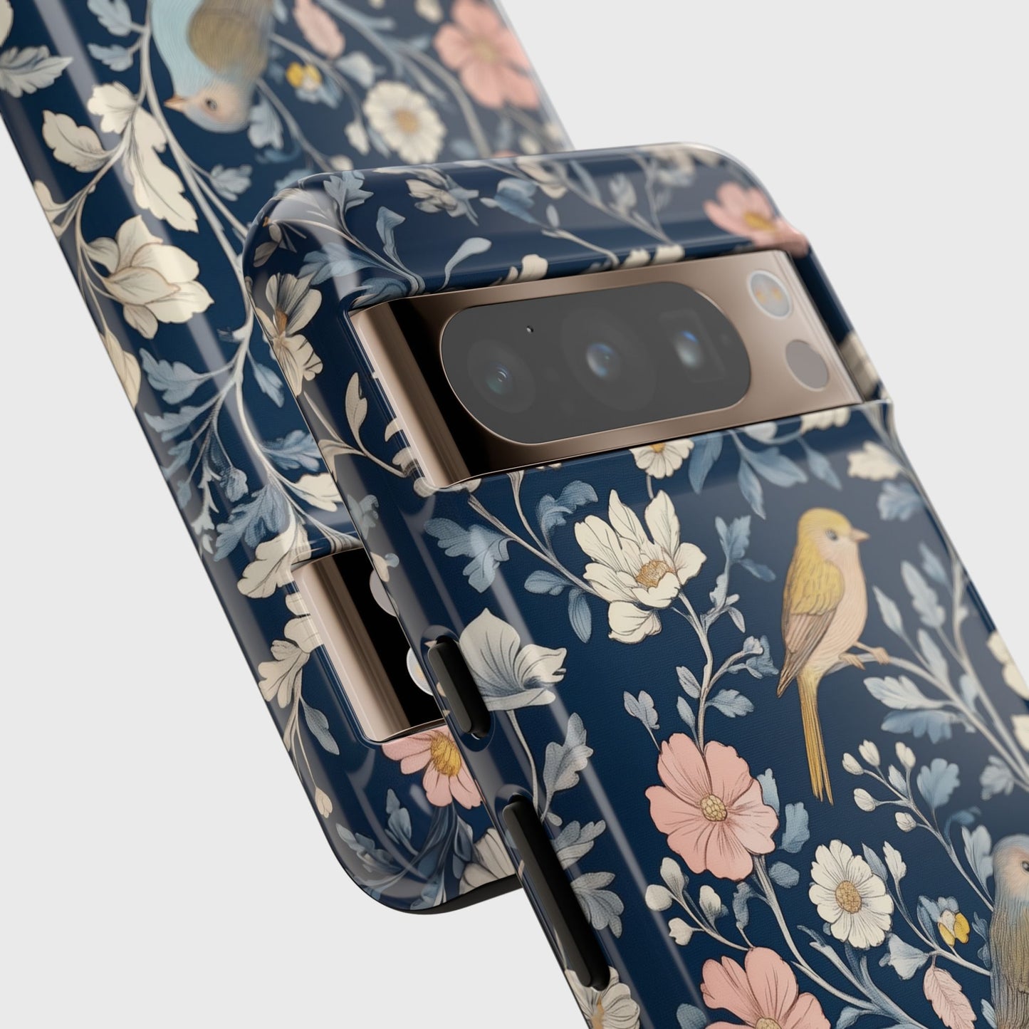 William Moris Inspired Birds Floral Design Google Pixel Phone Case