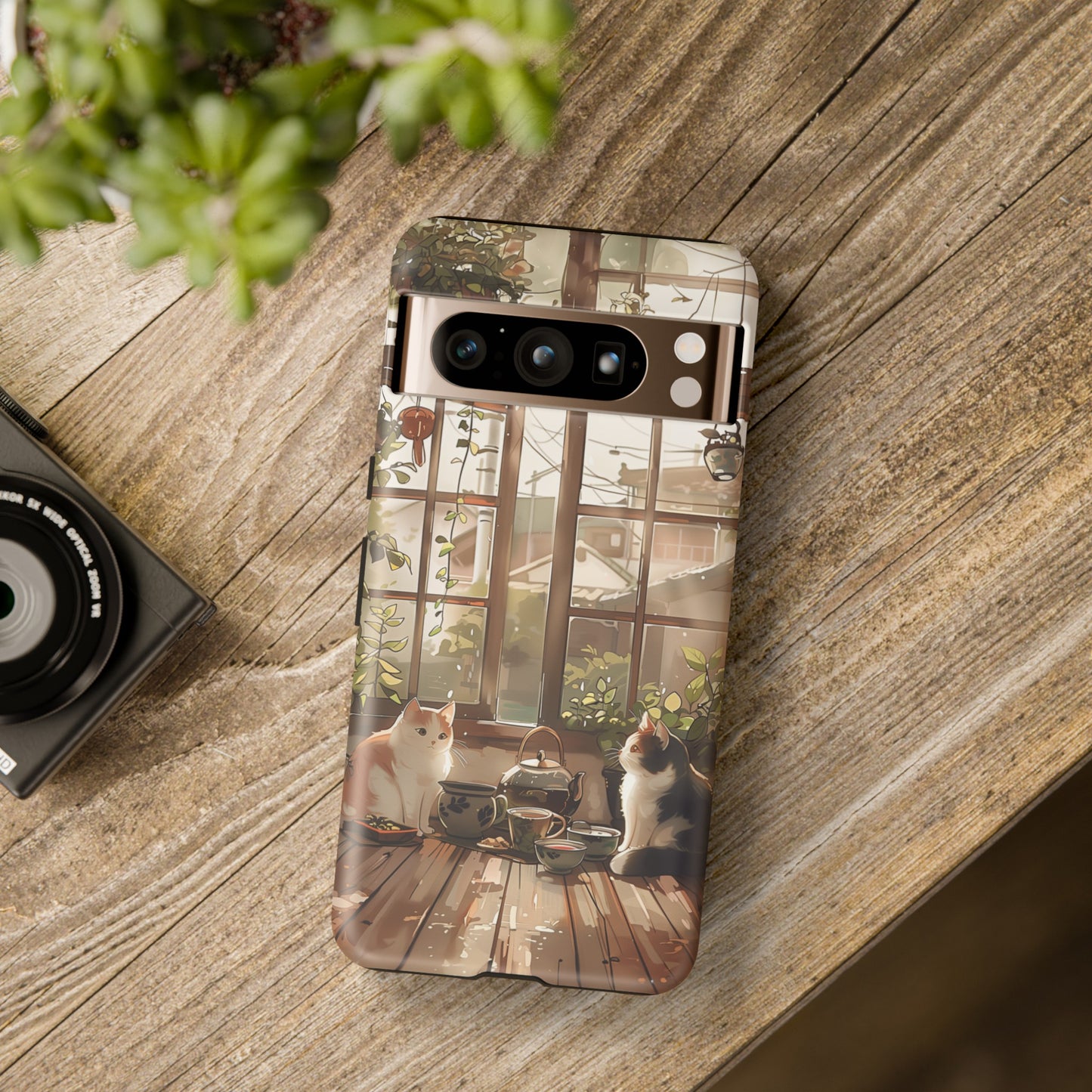 Cute Japanese Anime Cat Design Google Pixel Phone Case