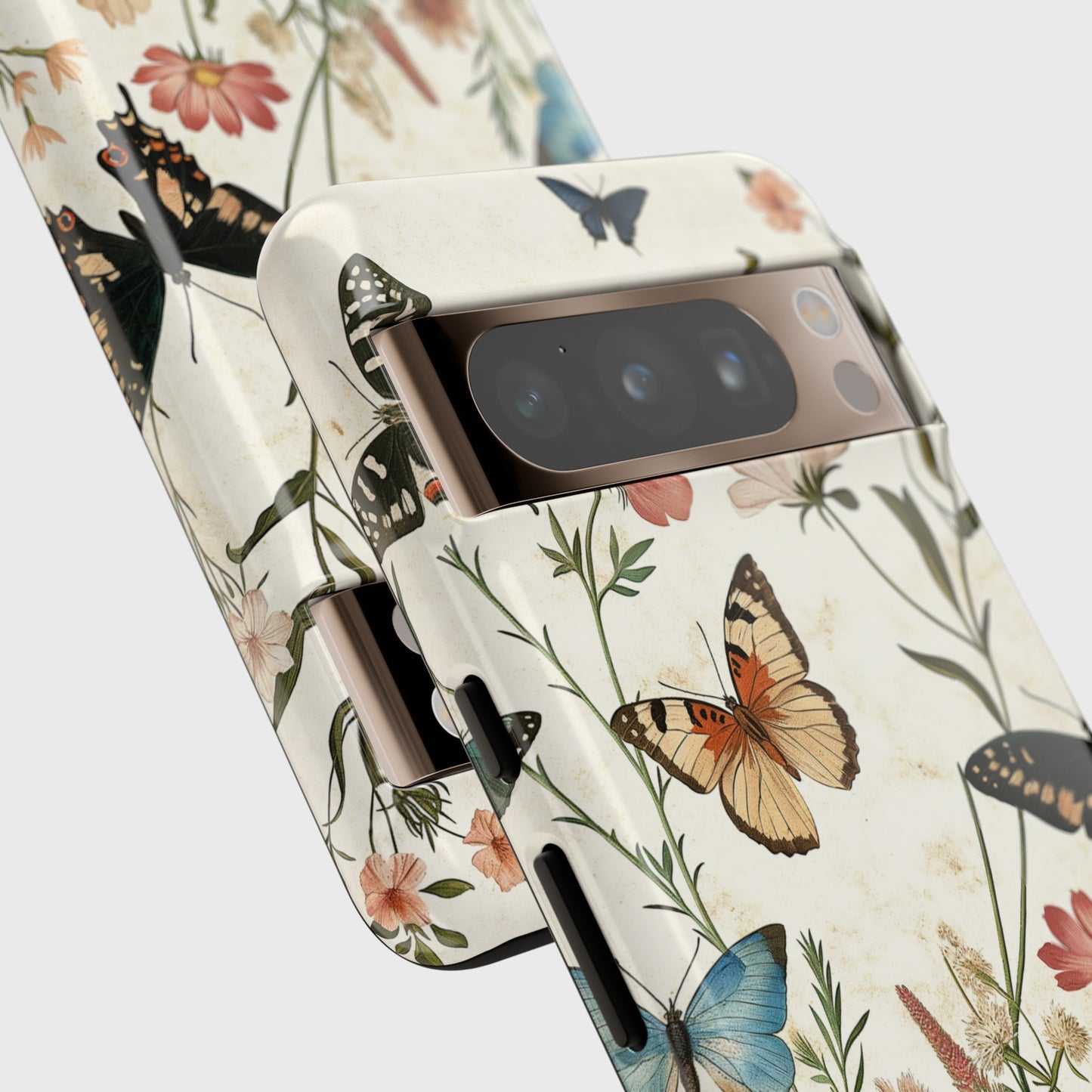 Vintage Botanical Butterflies Design Google Pixel Phone Case
