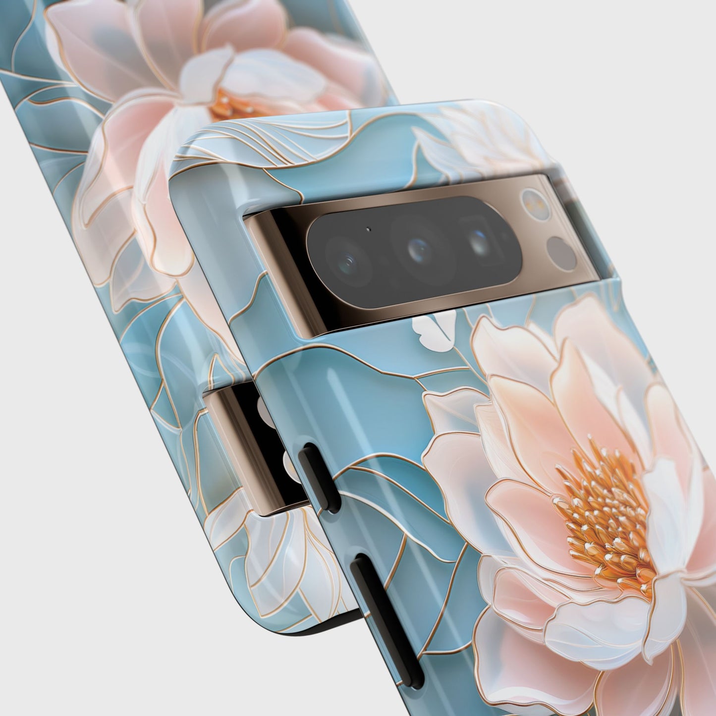 Peony Floral Stained Glass Design Phone Case for Google Pixel