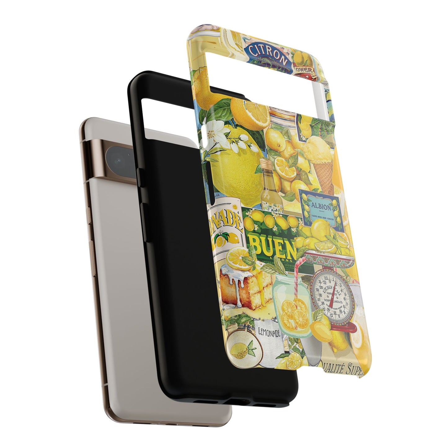 Vintage Lemon Collage Design Phone Case for Google Pixel