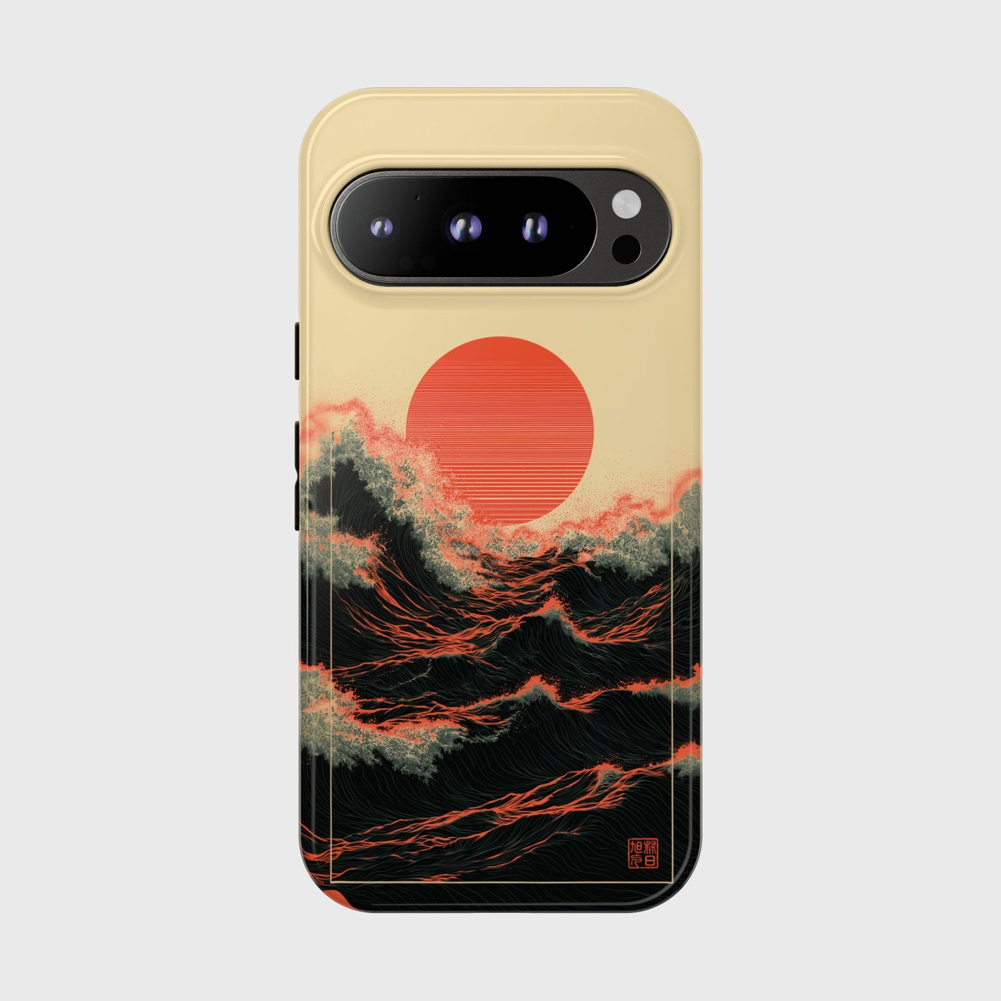 The Kyokujitsu Exhibition – Framed Rising Sun Wave Phone Case for Google Pixel