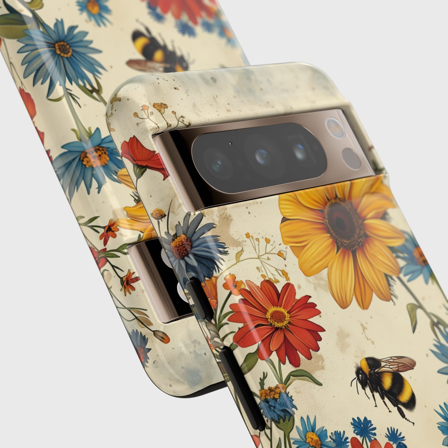 Retro Bumblebee Garden Design Google Pixel Phone Case