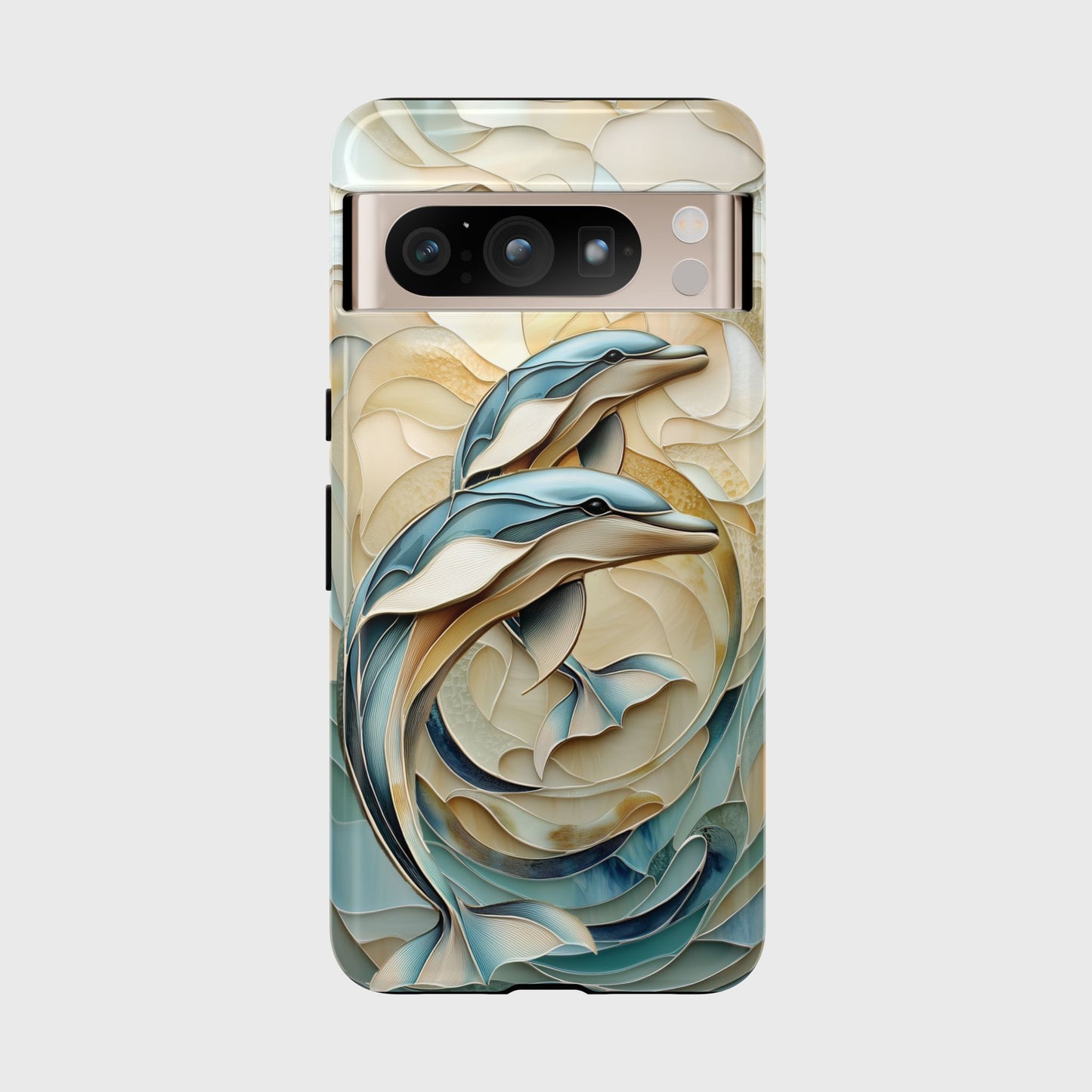Dolphin Stained Glass Design Google Pixel Phone Case