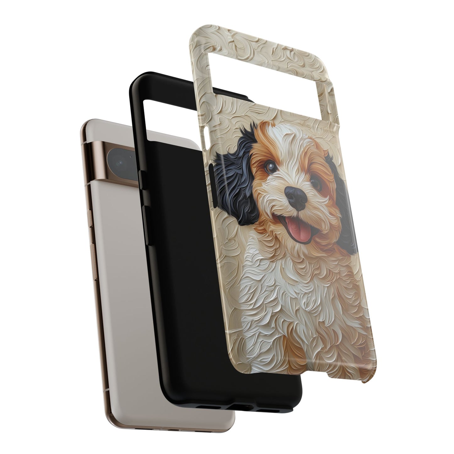 Cute Cavoodle Portrait Art Design Google Pixel Phone Case