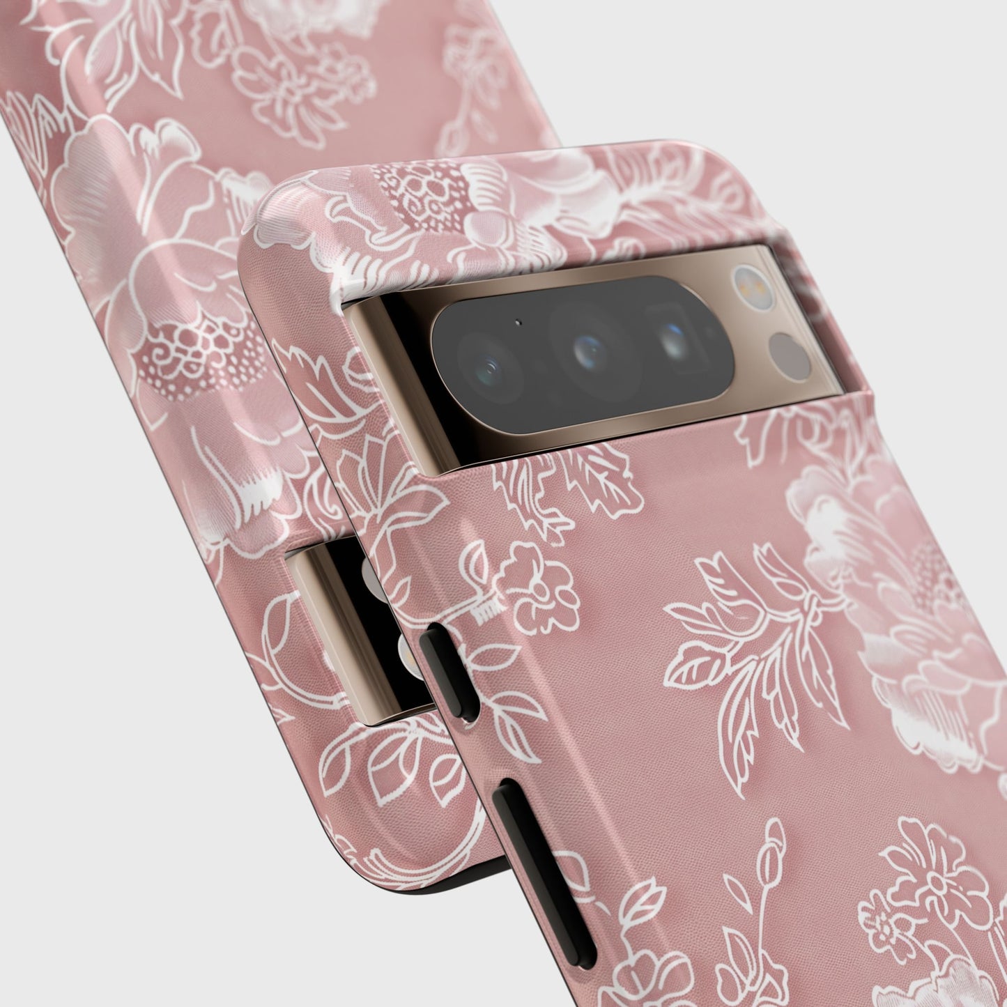 Retro Pink Floral Lace Design Phone Case for Google Pixel