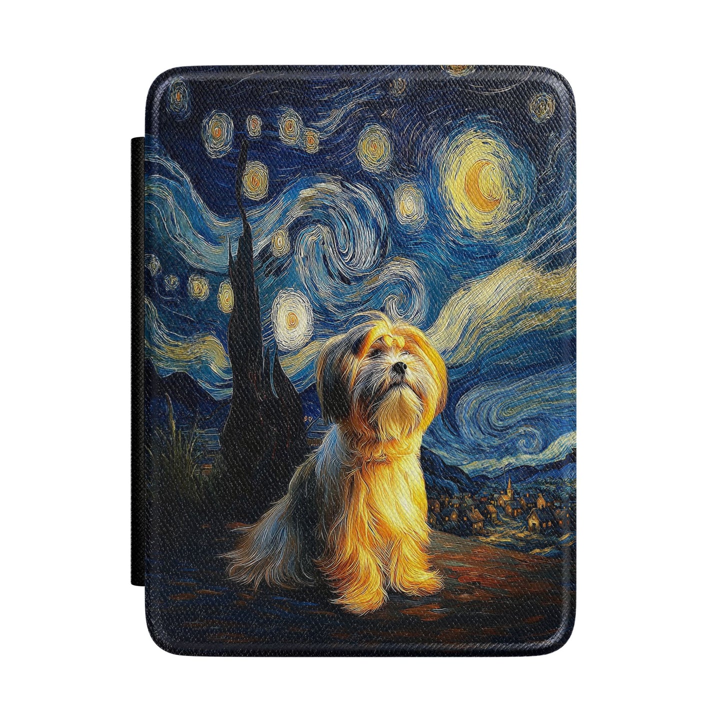 The Starry Night Stargazer – Custom Impressionist Pet Kindle Case