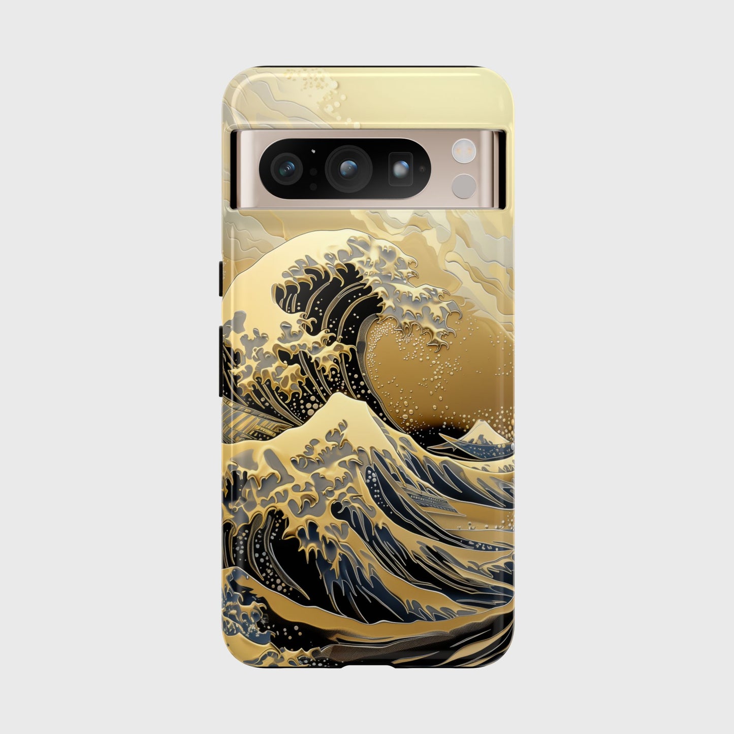 The Great Wave Gold Theme Design Google Pixel Phone Case