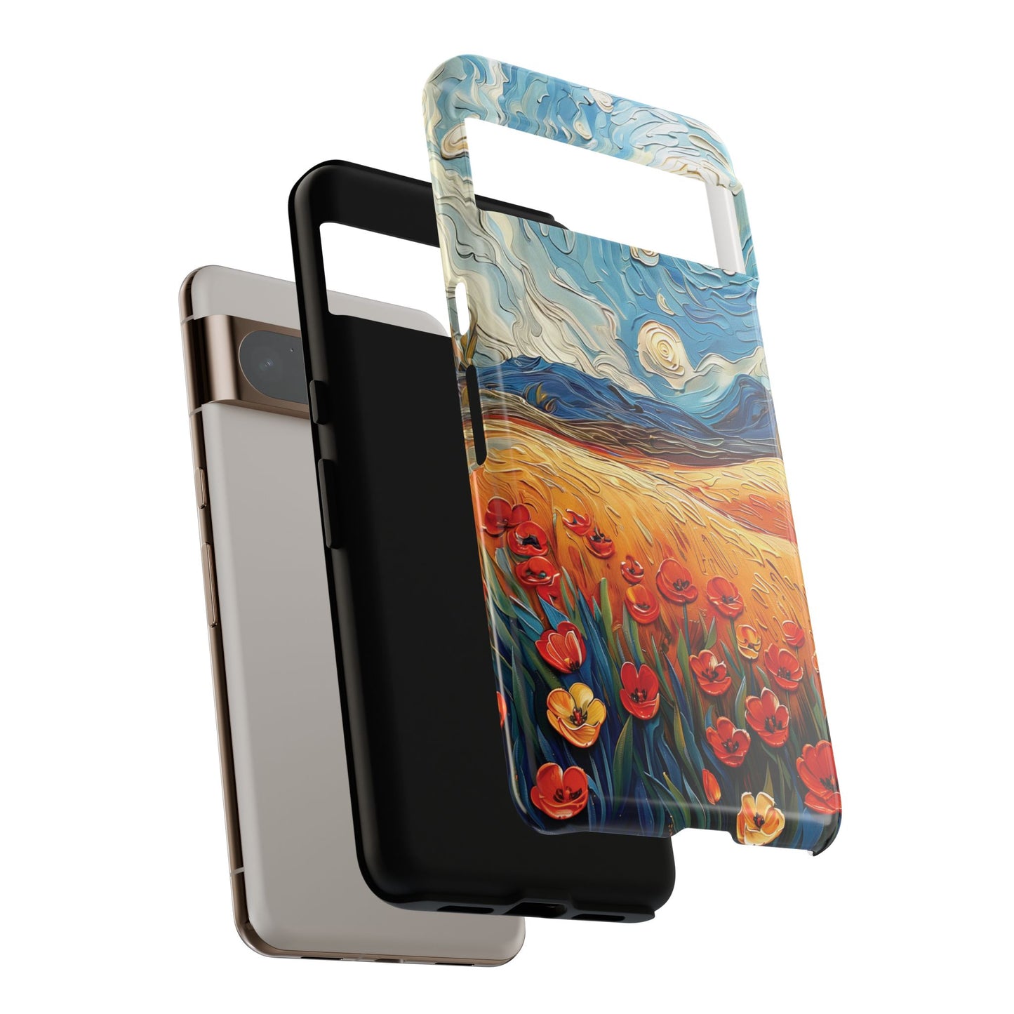 Van Gogh Style Tulip Bloom Oil Painting Design Phone Case for Google Pixel
