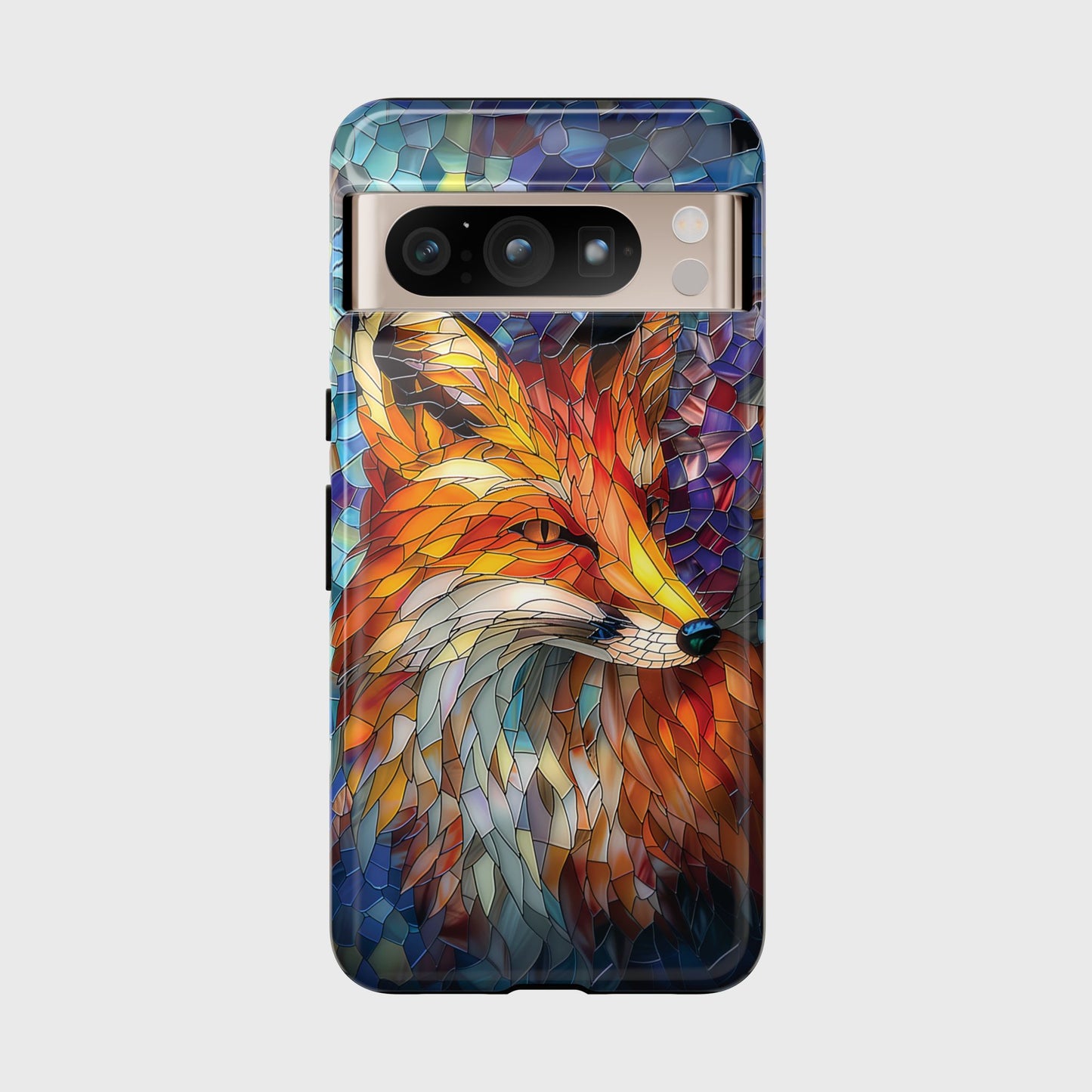 Orange Fox Stained Glass Design Phone Case for Google Pixel