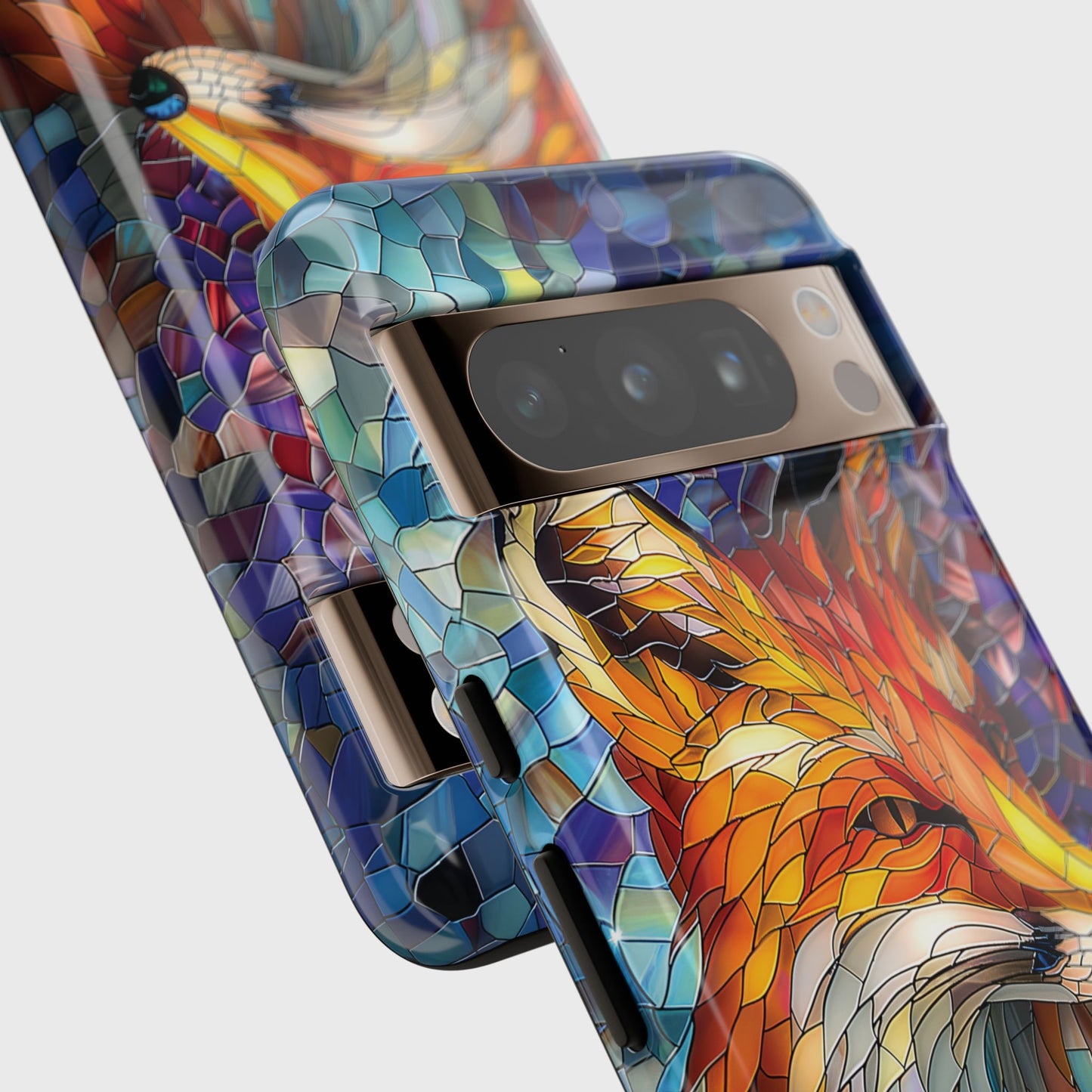 Orange Fox Stained Glass Design Phone Case for Google Pixel
