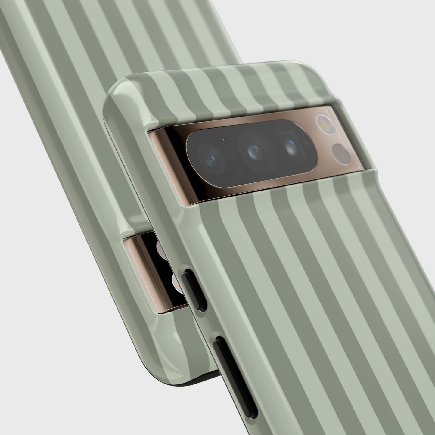 Personalisable Striped Design (Green) Phone Case for Google Pixel