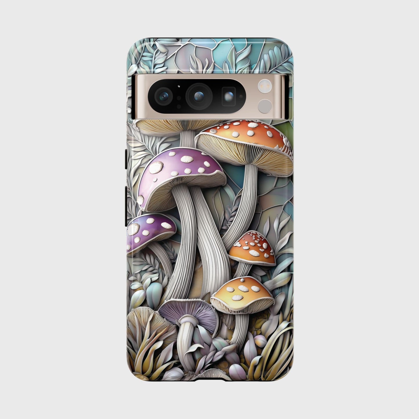 Mushroom Stained Glass Design Phone Case for Google Pixel