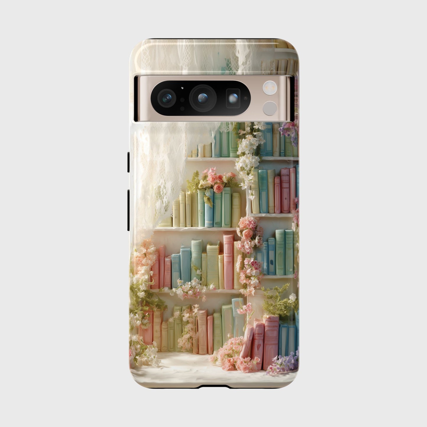 Colorful Floral Bookcase Design Phone Case for Google Pixel