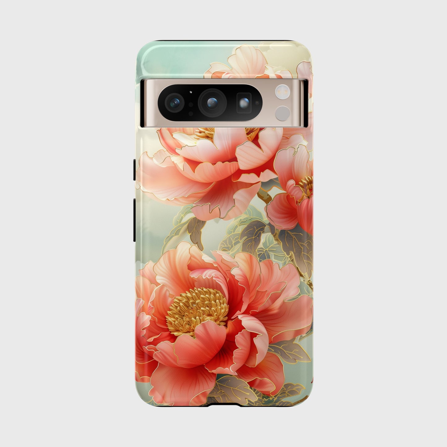 Peony Flowers Japanese Art Design Google Pixel Phone Case