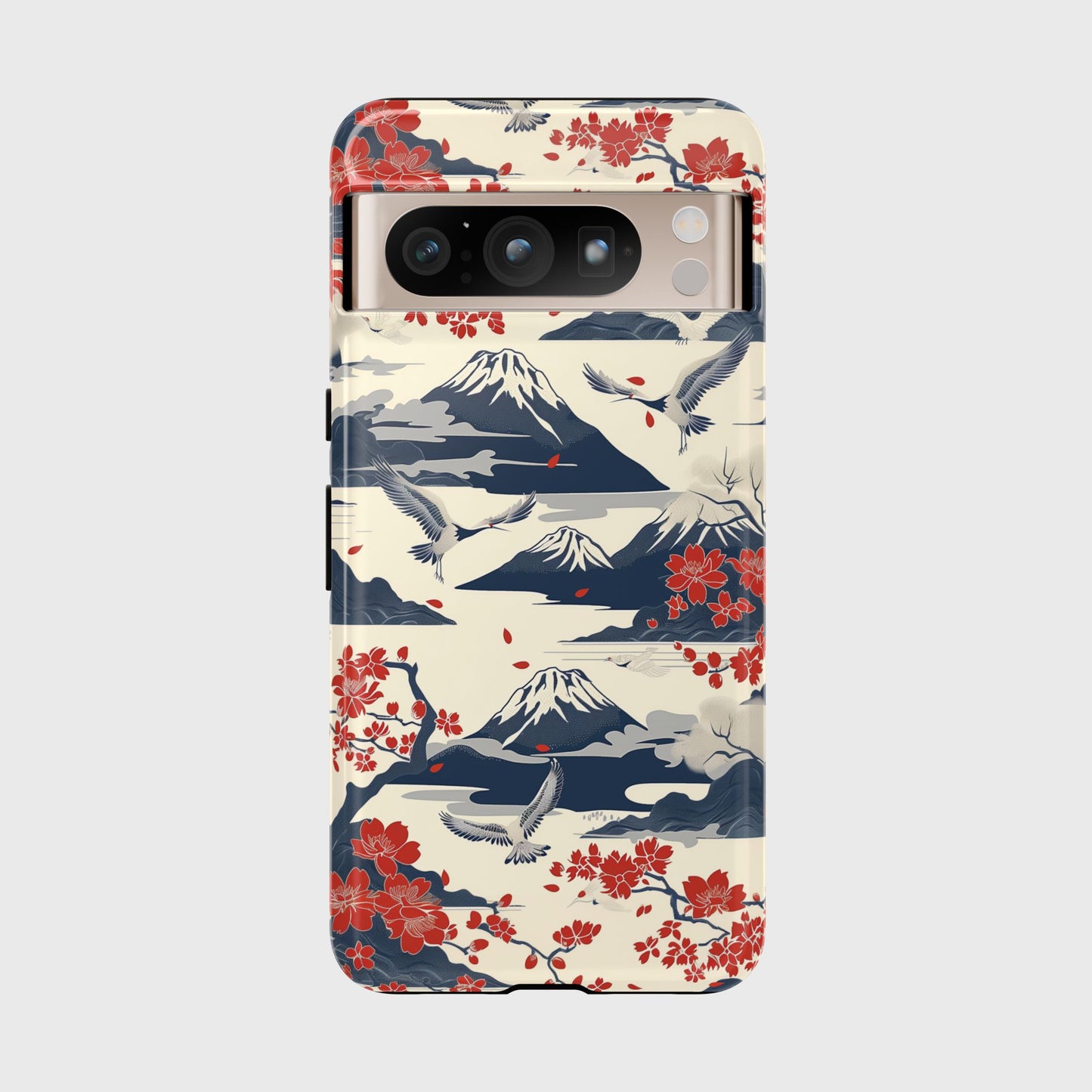 Crane Mountain Japanese Art Landscape Design Phone Case for Google Pixel