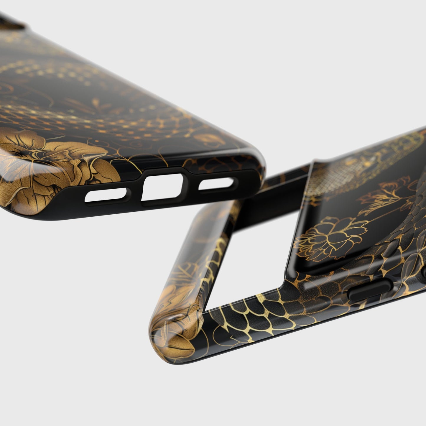 Luxury Black Snake Print Design Google Pixel Phone Case
