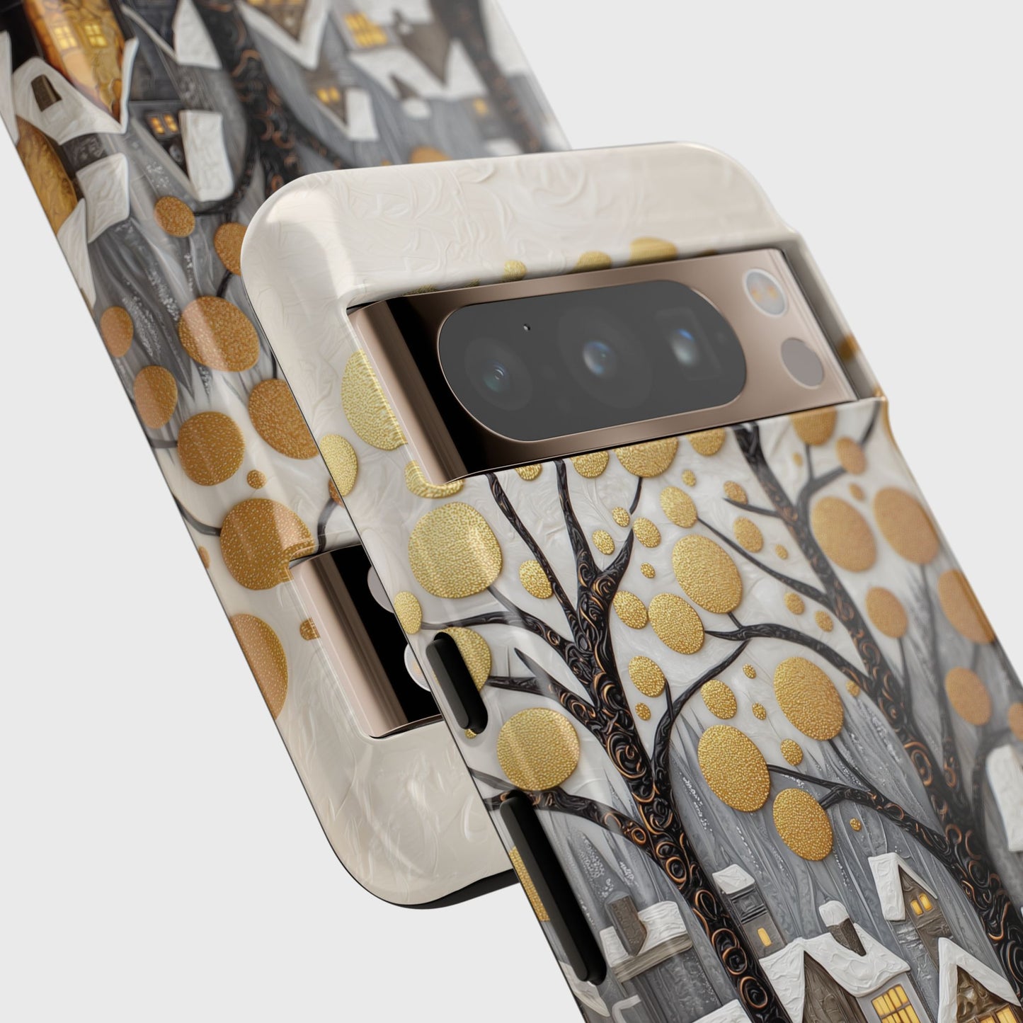 Whimsical Winter Village Design Google Pixel Phone Case