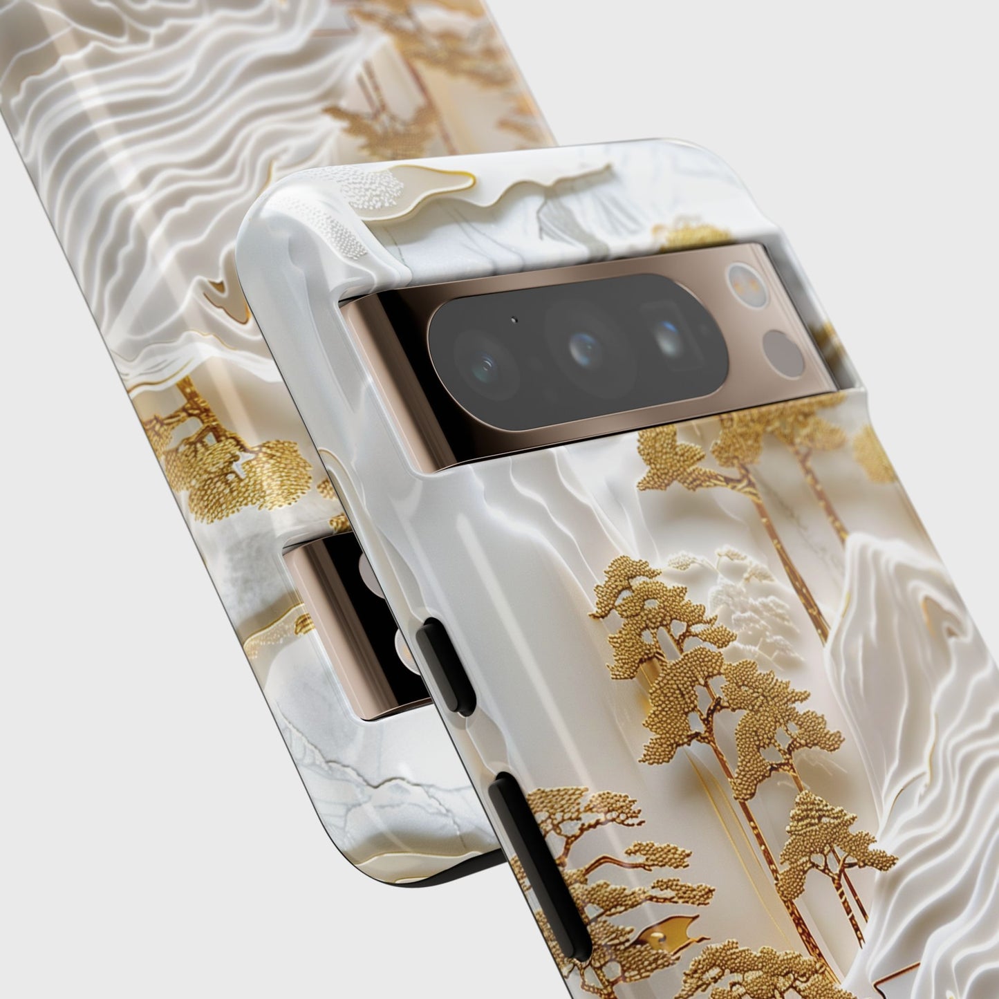 Golden 3D effect Chinese Landscape Art Design Phone Case for Google Pixel